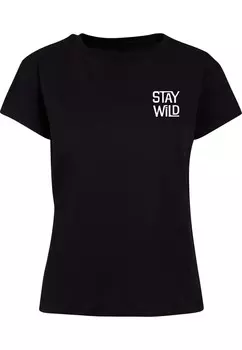 Футболка Merchcode Shirt Stay Wild, черный