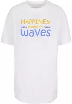 Футболка Merchcode Shirt Summer - Happines Comes In Waves, белый
