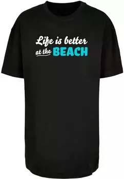 Футболка Merchcode Shirt Summer - Life Is Better At The Beach, черный