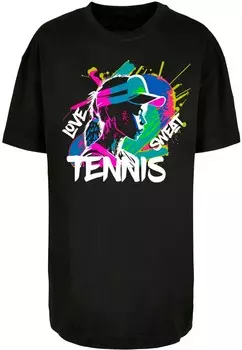 Футболка Merchcode Shirt Tennis Love, Sweat, черный