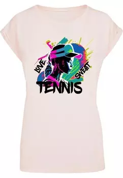 Футболка Merchcode Shirt Tennis Love, Sweat, светло-розовый