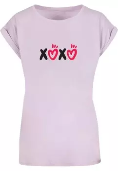 Футболка Merchcode Shirt Valentines Day - Xoxo, лавандовый