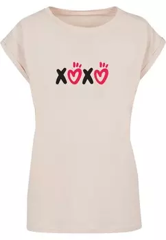Футболка Merchcode Shirt Valentines Day - Xoxo, нюд