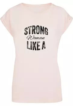 Футболка Merchcode Shirt WD - Strong Like A Woman, светло-розовый