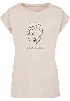 Футболка Merchcode Shirt WD - Woman Figure, песочный