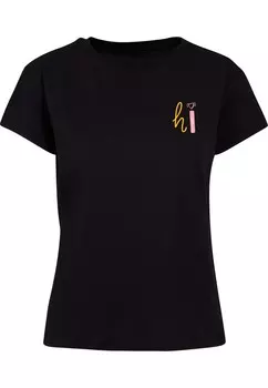Футболка Merchcode Shirt Wording - Hi, черный
