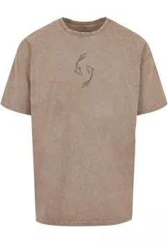 Футболка Merchcode Spring - Yin & Jang Fish, цвет mottled brown