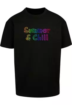 Футболка Merchcode SUMMER AND CHILL RAINBOW, черный