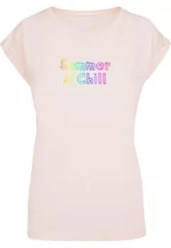 Футболка Merchcode SUMMER AND CHILL RAINBOW, цвет Pastel Pink