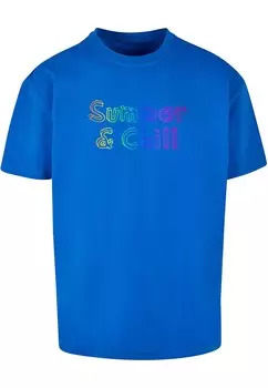 Футболка Merchcode SUMMER AND CHILL RAINBOW, синий кобальт