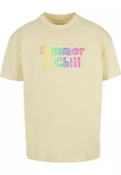 Футболка Merchcode SUMMER AND CHILL RAINBOW, светло-желтого