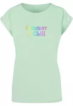 Футболка Merchcode SUMMER AND CHILL RAINBOW, светло-зеленый