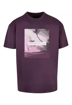 Футболка Merchcode Summer - Every summer has a story, цвет Aubergine