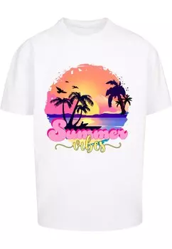 Футболка Merchcode SUMMER VIBES SUNSET, белый