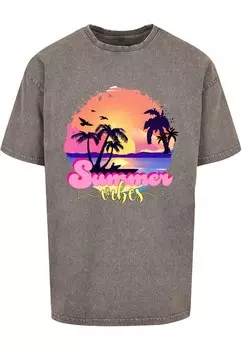 Футболка Merchcode SUMMER VIBES SUNSET, цвет Greige