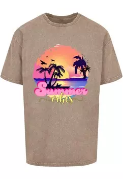 Футболка Merchcode SUMMER VIBES SUNSET, коричневый