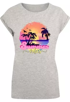 Футболка Merchcode SUMMER VIBES SUNSET, пятнистый серый