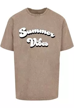 Футболка Merchcode SUMMER VIBES, светло-коричневый