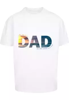 Футболка Merchcode "Tee Oversize Merchcode Herren For The Best Dad", белый