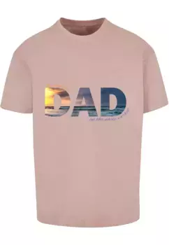 Футболка Merchcode "Tee Oversize Merchcode Herren For The Best Dad", цвет Duskrose