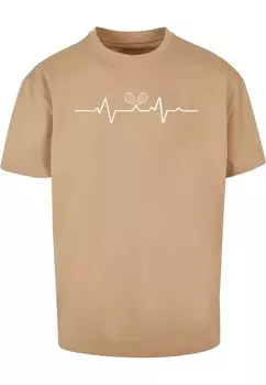 Футболка Merchcode TENNIS BEATS, бежевый