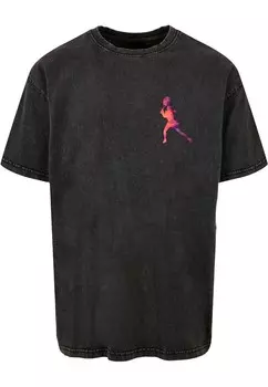 Футболка Merchcode TENNIS WOMAN SILHOUETTE, антрацит