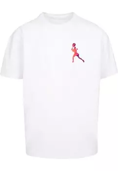 Футболка Merchcode TENNIS WOMAN SILHOUETTE, белый