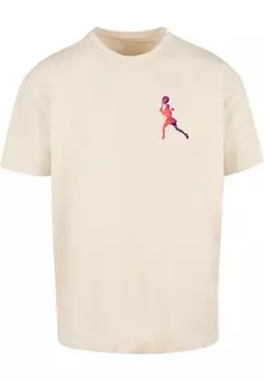 Футболка Merchcode TENNIS WOMAN SILHOUETTE, песочный