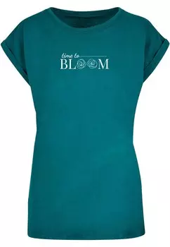 Футболка Merchcode TIME TO BLOOM, цвет Petrol