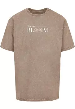 Футболка Merchcode TIME TO BLOOM, светло-коричневый