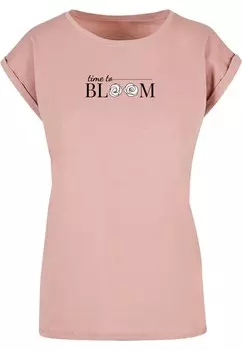 Футболка Merchcode TIME TO BLOOM, темно-розовый