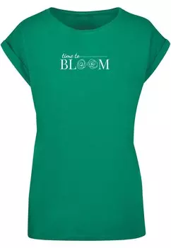 Футболка Merchcode TIME TO BLOOM, темно-зеленый