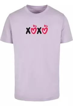 Футболка Merchcode Valentines Day - Xoxo, пастельно-фиолетовый