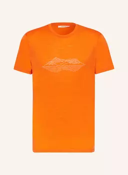 Футболка merino 150 tech lite icebreaker, цвет ORANGE/CREME