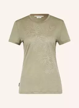 Футболка merino tech lite из шерсти мериноса icebreaker, оливковый
