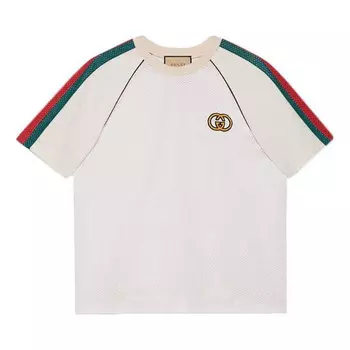 Футболка mesh fabric t-shirt 'off white' Gucci, белый