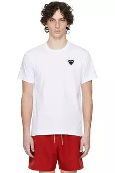 Футболка Metalstone с принтом сердца Comme Des Garons Play, мультиколор