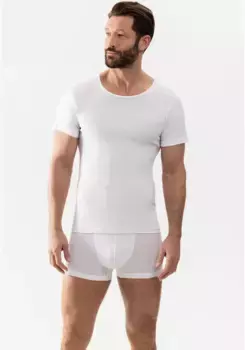 Футболка Mey "CASUAL COTTON (K)", эластичная манжета на шее, белый