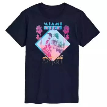 Футболка Miami Vice для крупных размеров Licensed Character, синий