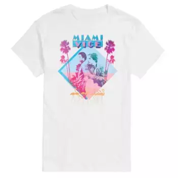 Футболка Miami Vice для крупных размеров Licensed Character, белый
