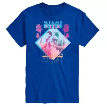 Футболка Miami Vice для крупных размеров Licensed Character, синий