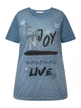 Футболка MIAMODA, цвет denimblau