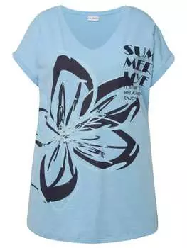 Футболка MIAMODA, цвет himmelblau