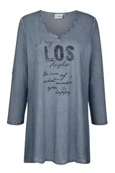 Футболка MIAMODA Long, цвет rauchblau