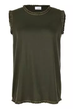 Футболка MIAMODA Strick Top, хаки