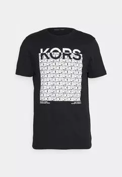 Футболка Michael Kors Block Cube Tee With Print, черный