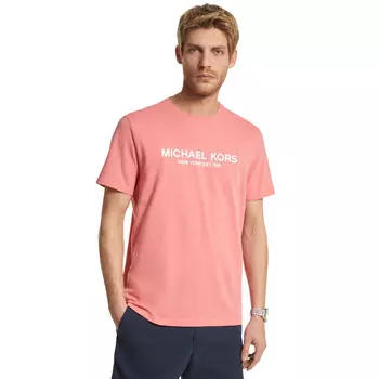 Футболка Michael Kors Logo Cotton, розовый