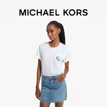 Футболка Michael Kors с круглым вырезом, белый