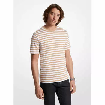 Футболка Michael Kors Striped Pima Cotton, хаки