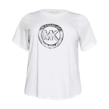 Футболка Michael Kors Zebra Charm Logo Tee Print, белый